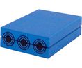 Cable Grommet with Core, 3.5 ... 10.5mm, Cable Entries 3, Blue